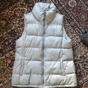 Old Navy Puffer Vest Herringbone Grey (L)